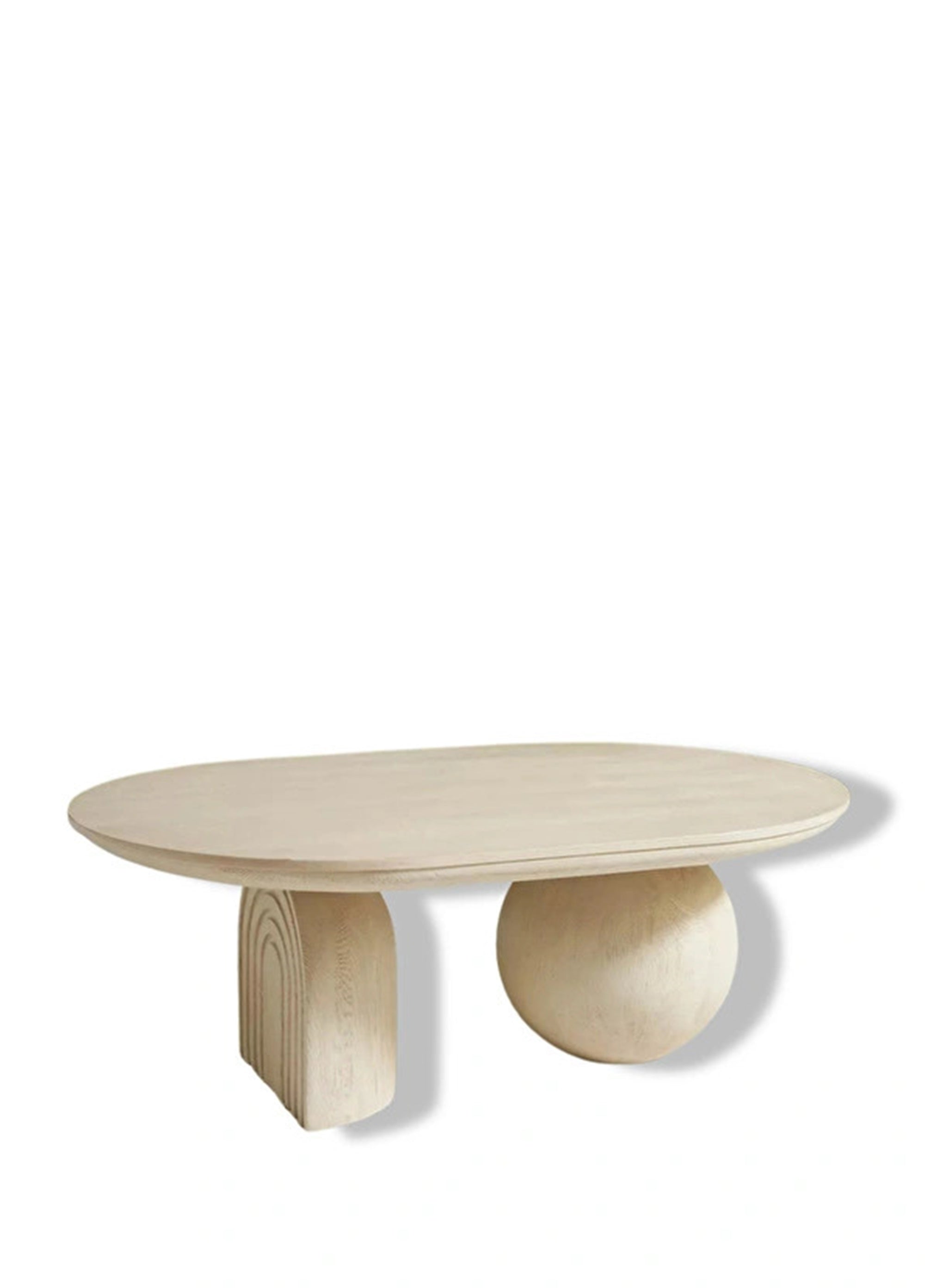 Scandinavian oval wood table with legs