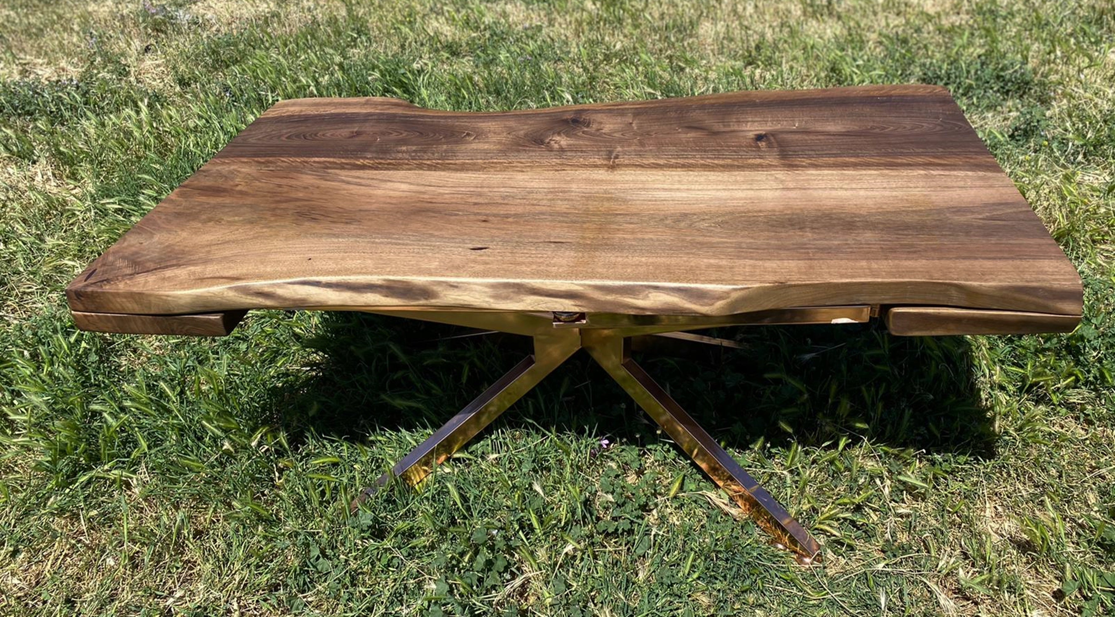 Extendable Live Edge  Walnut Table