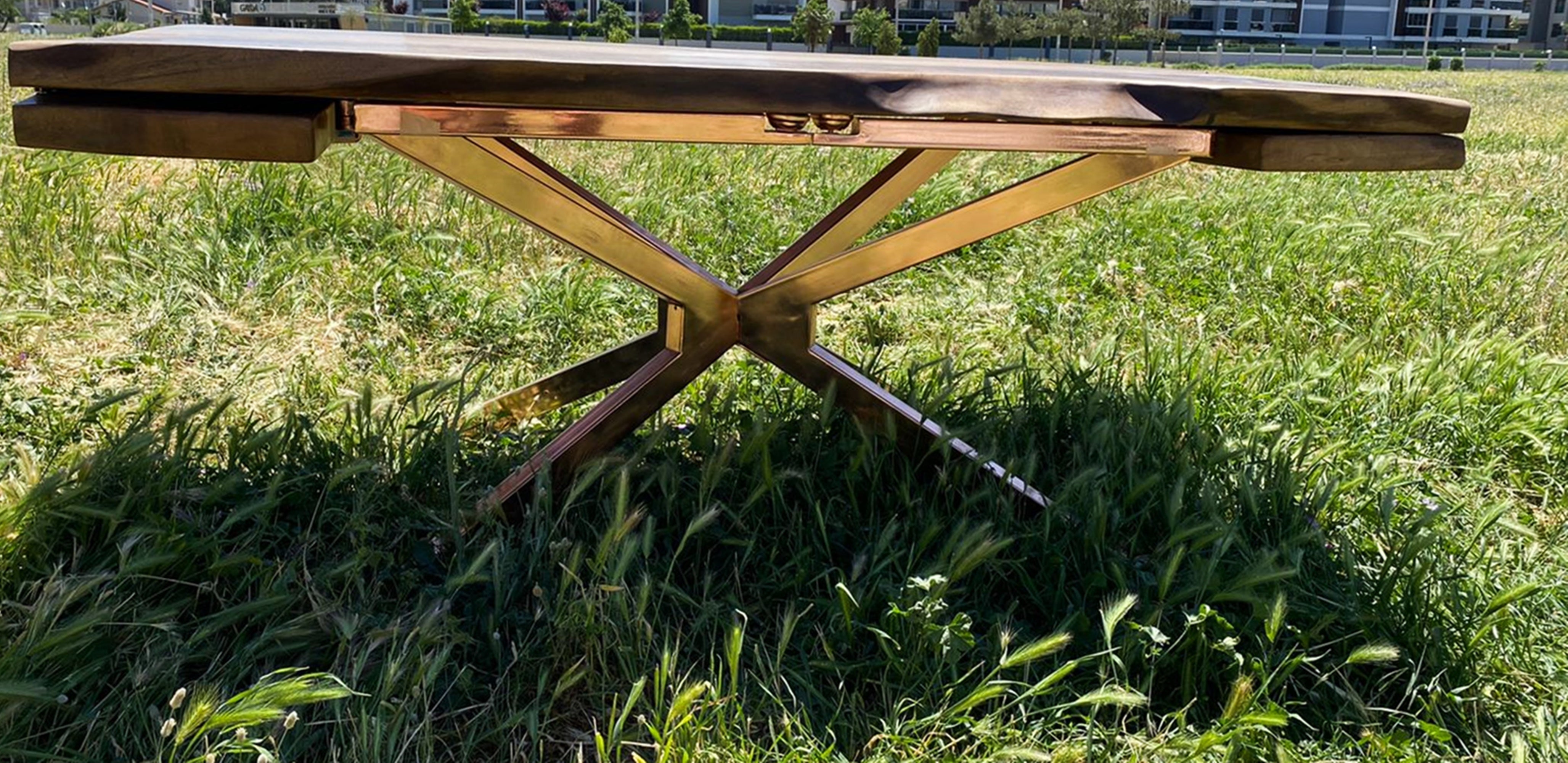 Extendable Live Edge  Walnut Table