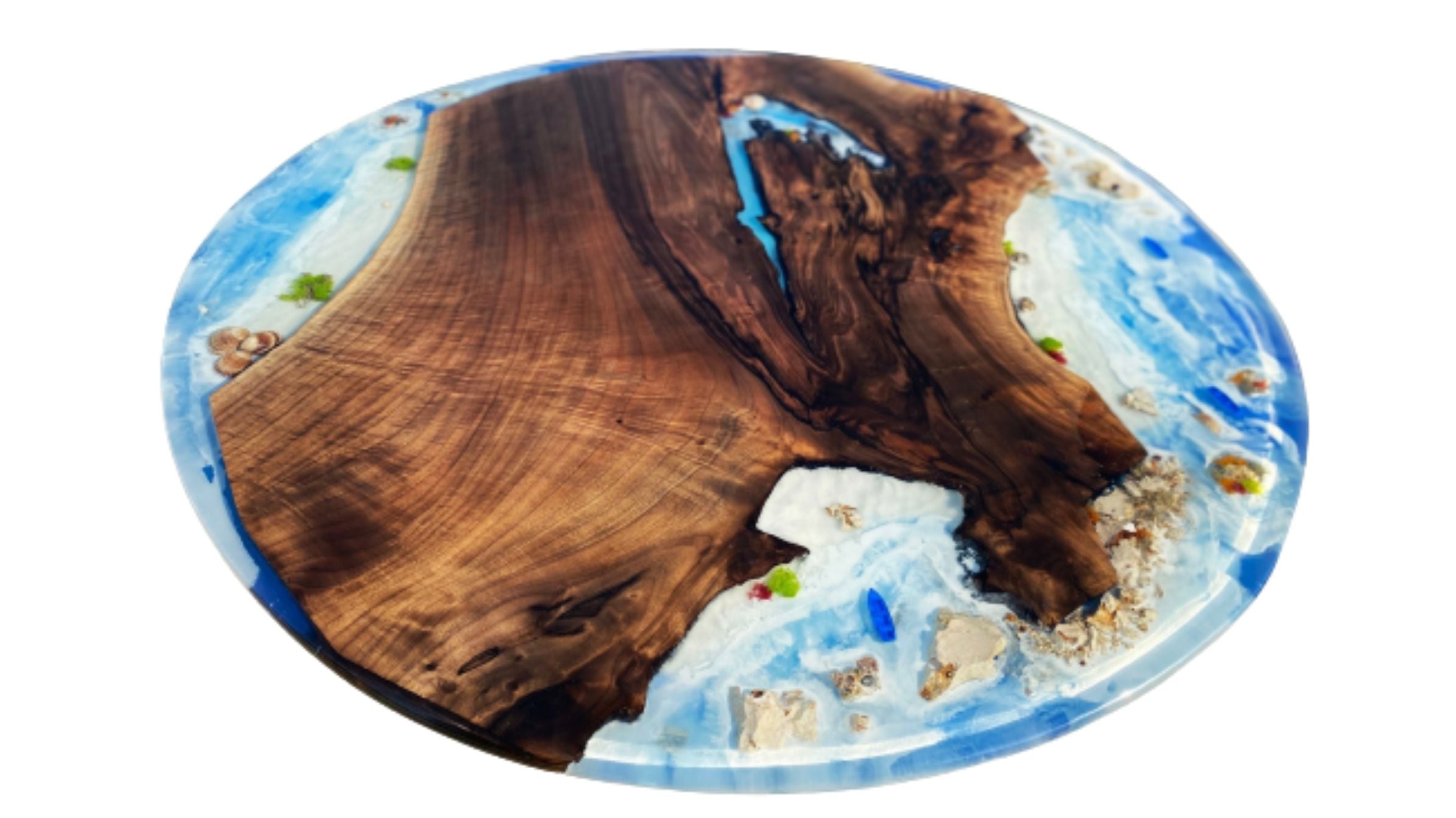 Round Epoxy Table Ocean