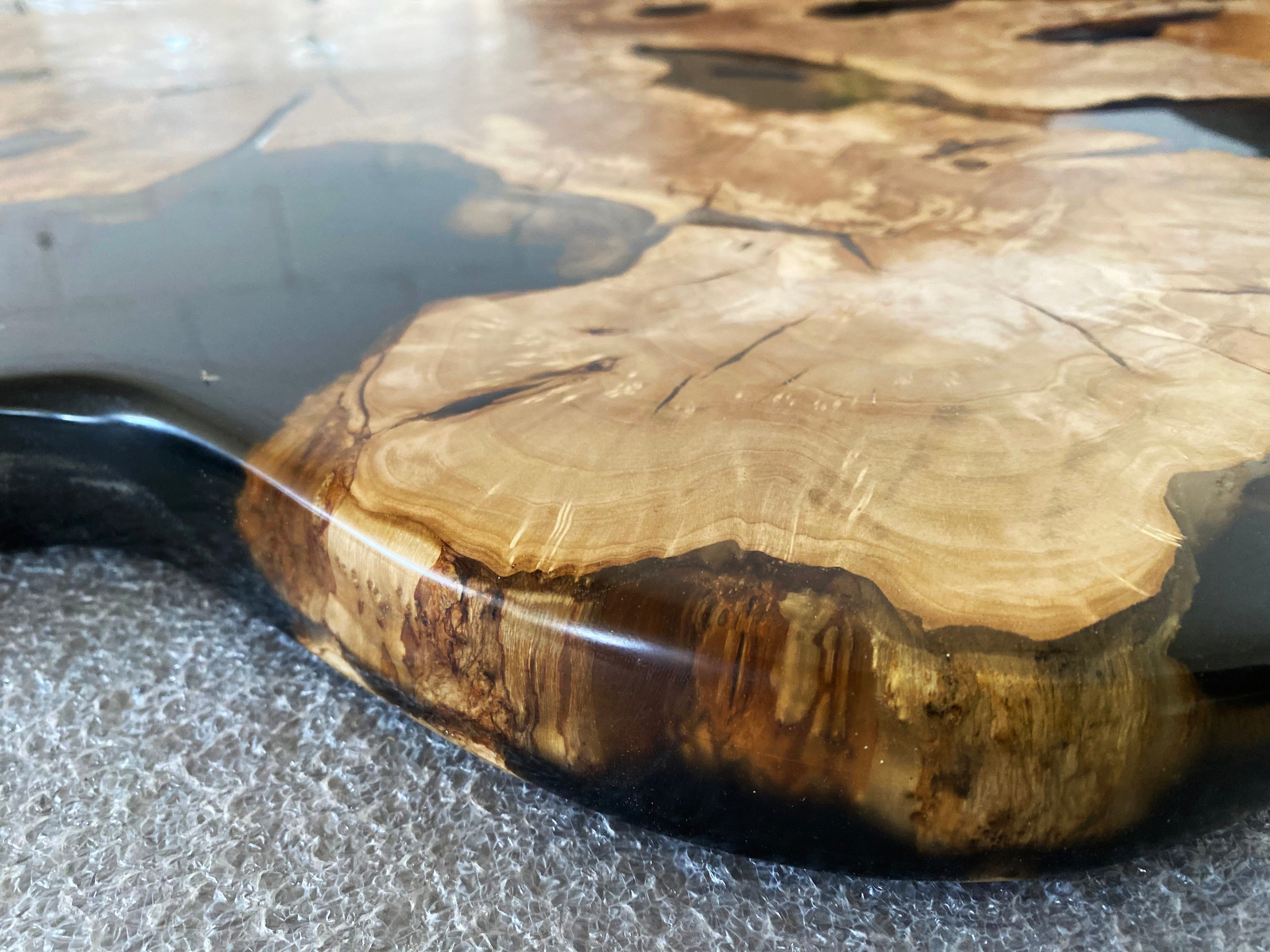 Olive Wood Epoxy Black Resin