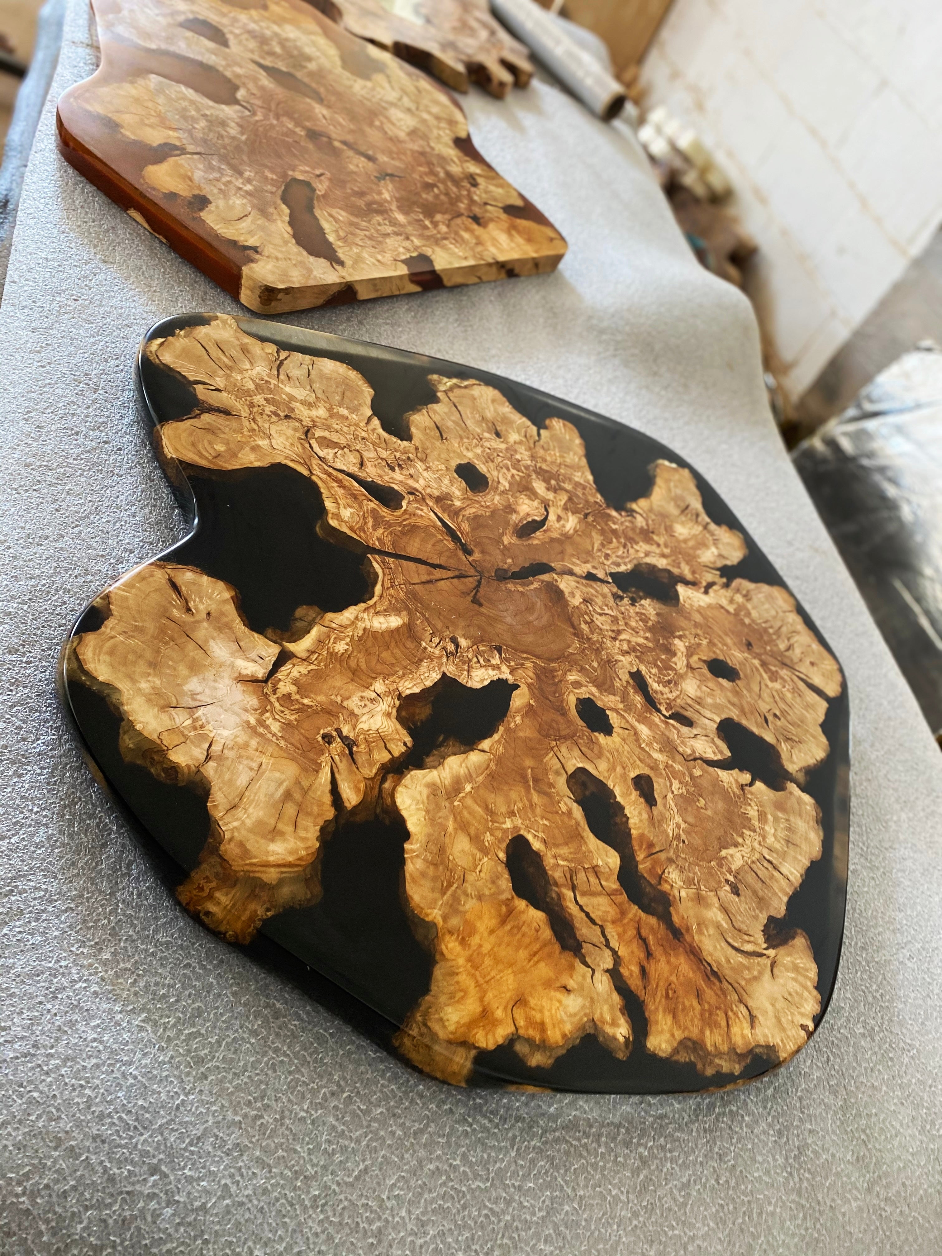 Olive Wood Epoxy Black Resin