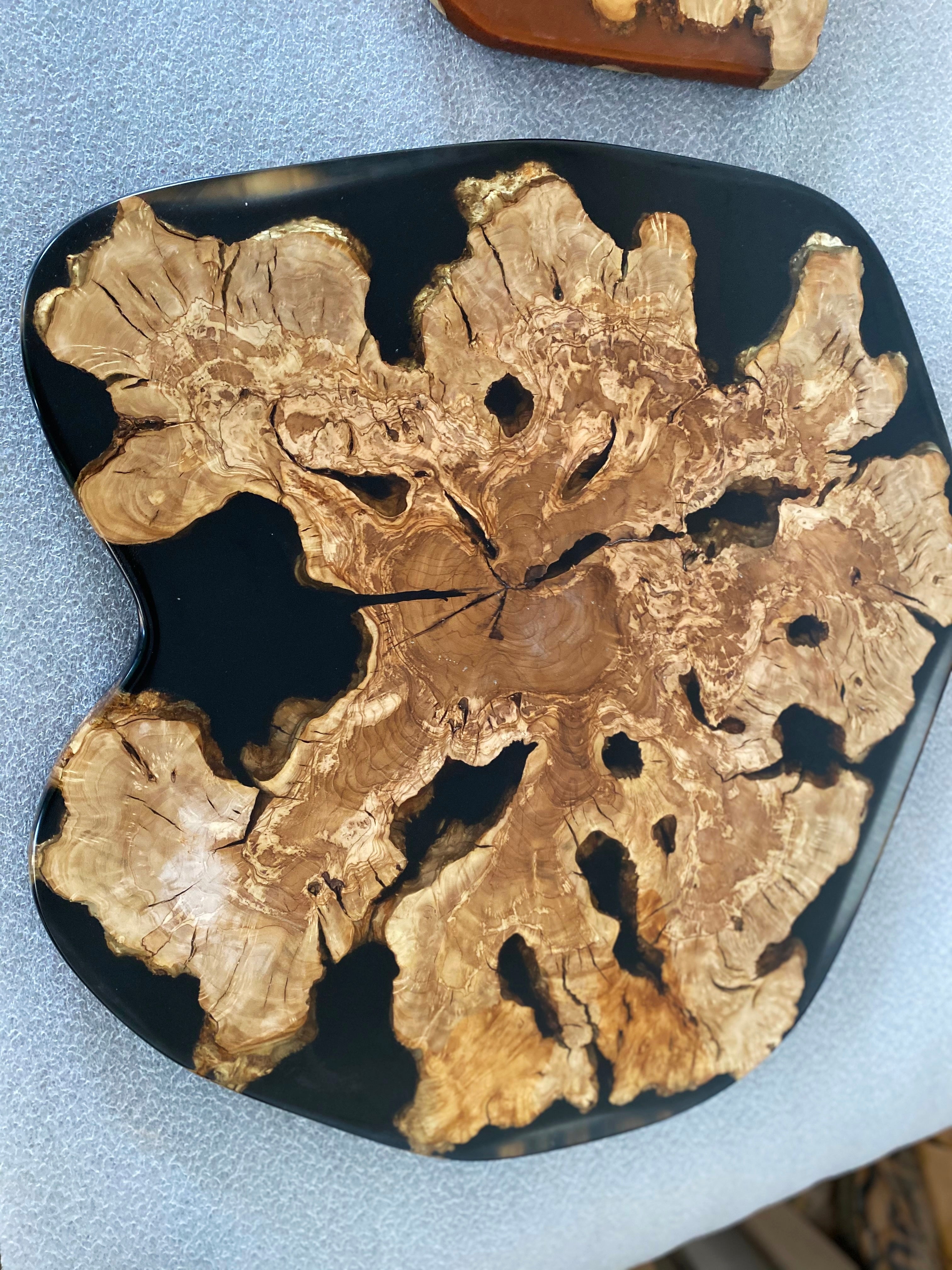 Olive Wood Epoxy Black Resin